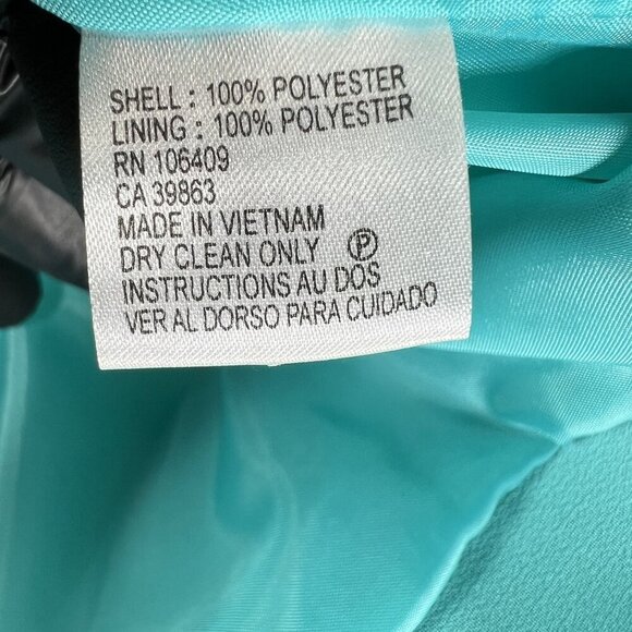 NEW Tahari Arthur S Levine Set 10 Aqua Blazer Silk Blend Tank Black Pants Preppy - Picture 15 of 16